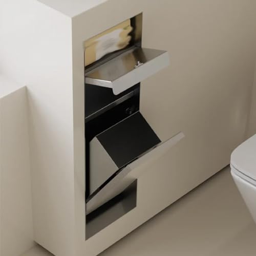 Baodiale Badezimmer-Wandnische, versteckter Toilettenpapierhalter aus Edelstahl für Badezimmernischen mit Aufbewahrungsschrankbürste, geeignet für Duschräume, öffentliche Orte Baodiale Badezimmer-Wandnische, versteckter Toilettenpapierhalter aus Edelstahl für Badezimmernischen mit Aufbewahrungsschrankbürste, geeignet für Duschräume, öffentliche Orte von Baodiale