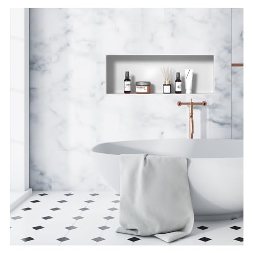 Baodiale Badezimmer-Wandnische Edelstahl-Dusche Einbau-Badezimmernische Modernes Eckregal Keine Fliesen von Baodiale