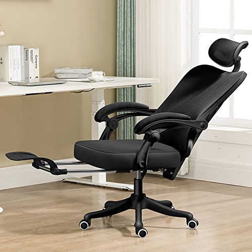 Baodiale Bequeme Computerstühle, Home-Office-Stuhl mit Lordosenstütze, Netz-Schreibtisch-Drehstuhl mit hoher Rückenlehne, Chef-Gaming-Stühle von Baodiale