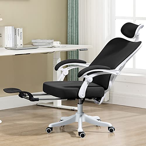 Baodiale Bequeme Computerstühle, Home-Office-Stuhl mit Lordosenstütze, Netz-Schreibtisch-Drehstuhl mit hoher Rückenlehne, Chef-Gaming-Stühle von Baodiale