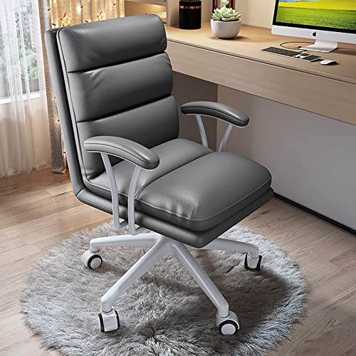 Baodiale Bequeme Computerstühle, Home-Office-Stuhl mit Rollen, Executive-Drehstuhl aus PU-Leder, Computer-Lendenwirbelstütze, Verstellbarer Schreibtischstuhl von Baodiale