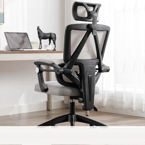 Baodiale Bequeme Computerstühle, ergonomischer Gaming-Schreibtischstuhl mit Verstellbarer Lendenwirbelstütze, Kopfstütze, 130° Neigung, einziehbare Fußstütze, bequemes Netzgewebe, Homeoffice von Baodiale