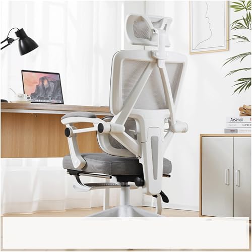 Baodiale Bequeme Computerstühle, ergonomischer Gaming-Schreibtischstuhl mit Verstellbarer Lendenwirbelstütze, Kopfstütze, 130°-Neigung und einziehbarer Fußstütze, bequemes Netzgewebe, Homeoffice für von Baodiale