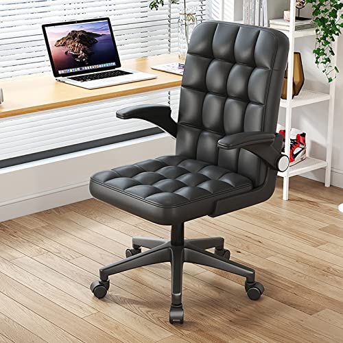 Baodiale Bequeme Computerstühle, moderner Bürostuhl für zu Hause mit Rädern, drehbarer Schreibtisch, höhenverstellbarer Computer, hochklappbare Armlehne von Baodiale