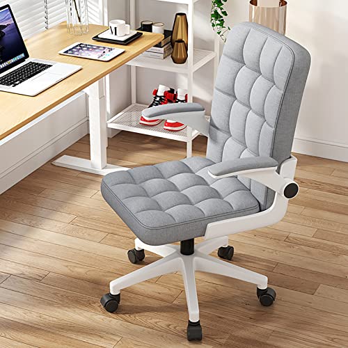 Baodiale Bequeme Computerstühle, moderner Bürostuhl für zu Hause mit Rädern, drehbarer Schreibtisch, höhenverstellbarer Computer, hochklappbare Armlehne von Baodiale