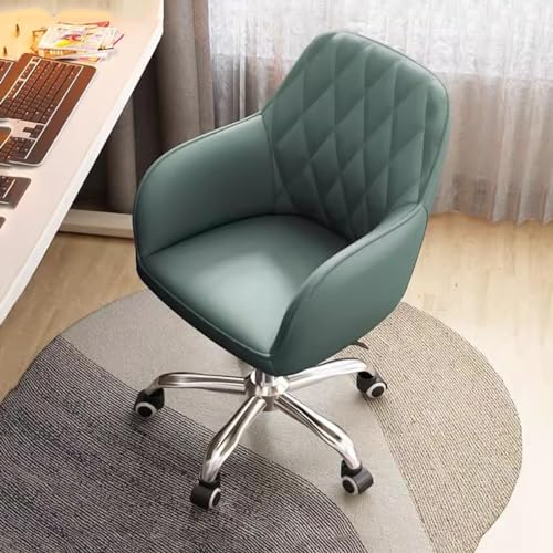 Baodiale Bequeme Computerstühle, moderner Computerstuhl, Schreibtischstühle für das Home Office, PU-Leder mit Rädern, verstellbare Stühle mit mittlerer Rückenlehne von Baodiale