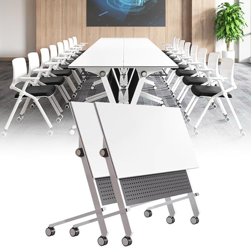 Baodiale Klappbarer Konferenztisch, Büro-Konferenztisch-Set, klappbare Besprechungstische mit leisen Rädern, langlebiges und leichtes Design für Schulungsräume, Seminare, Klassenzimmer Baodiale Klappbarer Konferenztisch, Büro-Konferenztisch-Set, klappbare Besprechungstische mit leisen Rädern, langlebiges und leichtes Design für Schulungsräume, Seminare, Klassenzimmer von Baodiale