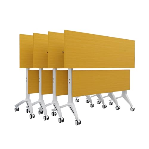 Baodiale Klappbarer Konferenztisch, Konferenzraumtisch, Klapptische, Flip-Top-Schulungs-, Seminar- und Büroschreibtisch mit leisen Rädern für das Klassenzimmer von Baodiale