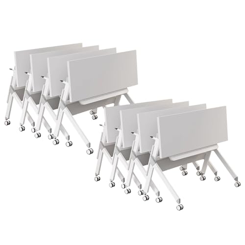Baodiale Klappbarer Konferenztisch, Konferenztisch-Sets fürs Büro – 4-teilige modulare Klapptische, Flexible Konfigurationen für Klassenzimmer und Team-Besprechungsräume von Baodiale