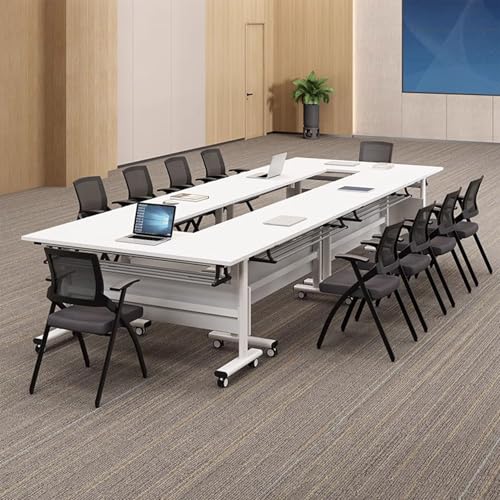 Baodiale Klappbarer Konferenztisch, ausziehbarer, klappbarer Konferenztisch, mobiler Büroschreibtisch mit Rollen, anpassbare Länge, Schulung für Sitzungssäle, Sitzungen und Teamzusammenarbeit Baodiale Klappbarer Konferenztisch, ausziehbarer, klappbarer Konferenztisch, mobiler Büroschreibtisch mit Rollen, anpassbare Länge, Schulung für Sitzungssäle, Sitzungen und Teamzusammenarbeit von Baodiale