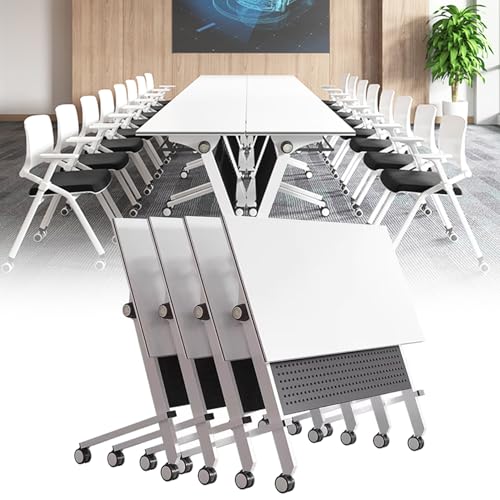 Baodiale Klappbarer Konferenztisch, zusammenklappbarer Konferenztisch mit Rädern, tragbarer Rollschreibtisch für Büro oder Klassenzimmer, platzsparendes Flip-Top-Design, Moderne Arbeitsbereiche Baodiale Klappbarer Konferenztisch, zusammenklappbarer Konferenztisch mit Rädern, tragbarer Rollschreibtisch für Büro oder Klassenzimmer, platzsparendes Flip-Top-Design, Moderne Arbeitsbereiche von Baodiale