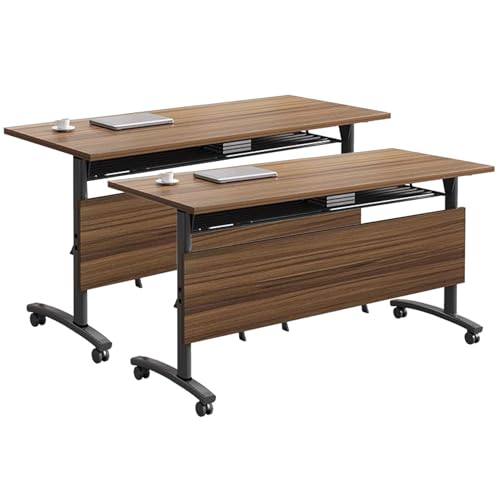 Baodiale Klappbarer Konferenztisch, zusammenklappbarer Konferenztisch mit Rädern, tragbarer Rollschreibtisch für Büro und Klassenzimmer, platzsparendes Flip-Top-Design, Moderne Arbeitsbereiche Baodiale Klappbarer Konferenztisch, zusammenklappbarer Konferenztisch mit Rädern, tragbarer Rollschreibtisch für Büro und Klassenzimmer, platzsparendes Flip-Top-Design, Moderne Arbeitsbereiche von Baodiale