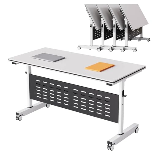 Baodiale Klappbarer Konferenztisch Tragbarer klappbarer Konferenztisch - Ultraleichter Aluminiumrahmen Einfacher Transport für Mobile Büros und temporäre Seminaraufbauten von Baodiale