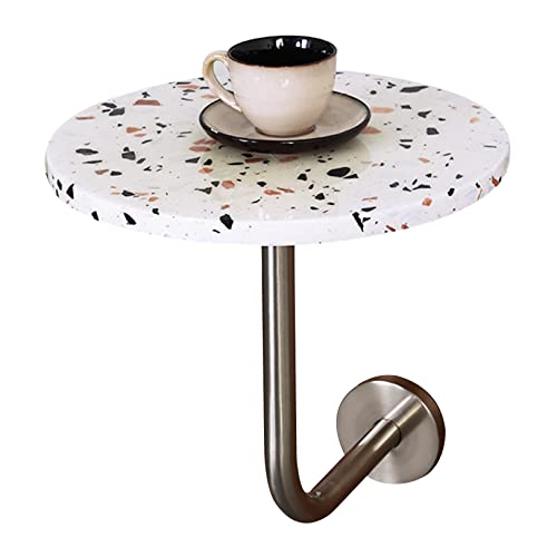 Baodiale Kleine Couchtische zur Wandmontage, Cocktailtisch zur Wandmontage mit Terrazzoplatte und Edelstahlbasis, Moderne Sofa-Beistelltische für Pubs und Cafés, Möbel, einfach zu montieren Baodiale Kleine Couchtische zur Wandmontage, Cocktailtisch zur Wandmontage mit Terrazzoplatte und Edelstahlbasis, Moderne Sofa-Beistelltische für Pubs und Cafés, Möbel, einfach zu montieren von Baodiale