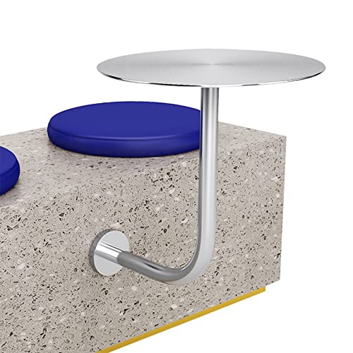 Baodiale Kleine Couchtische zur Wandmontage, Kleiner runder Tisch im Industriestil, kreative Cocktailtische aus Edelstahl, an der Wand montierte Akzente, Abschluss für Cafés, einfach zu montieren Baodiale Kleine Couchtische zur Wandmontage, Kleiner runder Tisch im Industriestil, kreative Cocktailtische aus Edelstahl, an der Wand montierte Akzente, Abschluss für Cafés, einfach zu montieren von Baodiale
