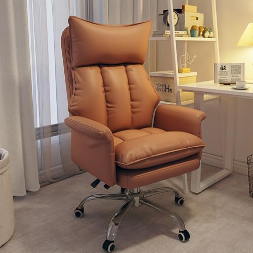 Baodiale Lazy Sofa Chair Home Office Schreibtischstühle Rückenlehne Verstellbarer Sitz Computerstuhl PU-Leder Für Wohnzimmer Gaming Arbeitszimmer Ergonomischer Liegestuhl Schlafzimmer von Baodiale