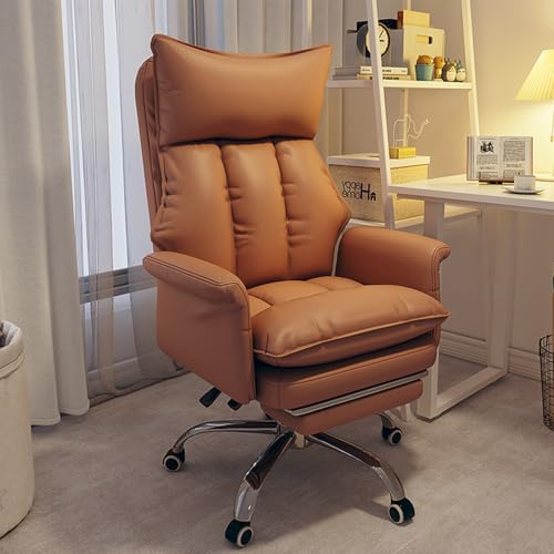 Baodiale Lazy Sofa Chair Home Office Schreibtischstühle Rückenlehne Verstellbarer Sitz Computerstuhl PU-Leder Für Wohnzimmer Gaming Arbeitszimmer Ergonomischer Liegestuhl Schlafzimmer von Baodiale