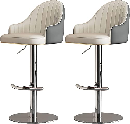 Barhocker in Thekenhöhe, 2er-Set, Barhocker aus PU-Leder mit Armlehne, 2er-Set, Verstellbarer Dreh-Gasdruckfeder, Fußstütze und Basis für Frühstücksbar, Theke, Küche und Barhocker zu Hause Barhocker in Thekenhöhe, 2er-Set, Barhocker aus PU-Leder mit Armlehne, 2er-Set, Verstellbarer Dreh-Gasdruckfeder, Fußstütze und Basis für Frühstücksbar, Theke, Küche und Barhocker zu Hause von Baodiale