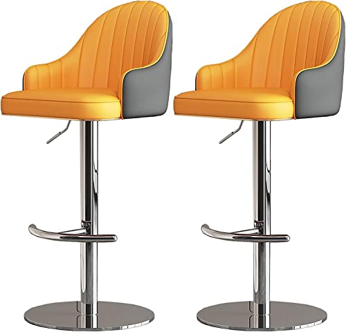 Barhocker in Thekenhöhe, 2er-Set, Barhocker aus PU-Leder mit Armlehne, 2er-Set, Verstellbarer Dreh-Gasdruckfeder, Fußstütze und Basis für Frühstücksbar, Theke, Küche und Barhocker zu Hause Barhocker in Thekenhöhe, 2er-Set, Barhocker aus PU-Leder mit Armlehne, 2er-Set, Verstellbarer Dreh-Gasdruckfeder, Fußstütze und Basis für Frühstücksbar, Theke, Küche und Barhocker zu Hause von Baodiale
