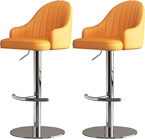 Barhocker in Thekenhöhe, 2er-Set, Barhocker aus PU-Leder mit Armlehne, 2er-Set, Verstellbarer Dreh-Gasdruckfeder, Fußstütze und Basis für Frühstücksbar, Theke, Küche und Barhocker zu Hause Barhocker in Thekenhöhe, 2er-Set, Barhocker aus PU-Leder mit Armlehne, 2er-Set, Verstellbarer Dreh-Gasdruckfeder, Fußstütze und Basis für Frühstücksbar, Theke, Küche und Barhocker zu Hause von Baodiale