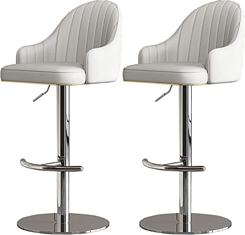 Barhocker in Thekenhöhe, 2er-Set, Barhocker aus PU-Leder mit Armlehne, 2er-Set, Verstellbarer Dreh-Gasdruckfeder, Fußstütze und Basis für Frühstücksbar, Theke, Küche und Barhocker zu Hause Barhocker in Thekenhöhe, 2er-Set, Barhocker aus PU-Leder mit Armlehne, 2er-Set, Verstellbarer Dreh-Gasdruckfeder, Fußstütze und Basis für Frühstücksbar, Theke, Küche und Barhocker zu Hause von Baodiale
