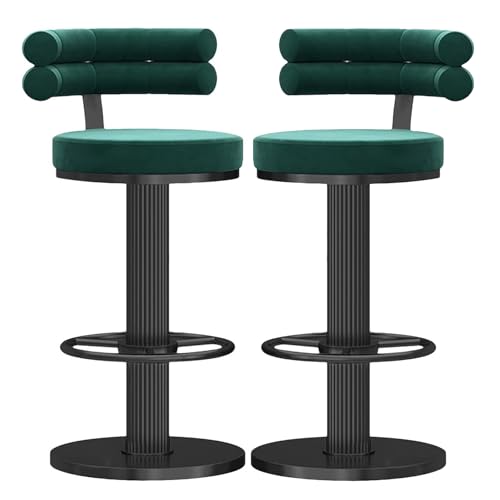 Hocker in Thekenhöhe, robuste Barhocker, Hochstuhl mit mechanischer Hebefunktion, multifunktionale Thekenstühle aus Samt, Kücheninselhocker mit runder Sitzfläche und gebogener Rückenlehne Hocker in Thekenhöhe, robuste Barhocker, Hochstuhl mit mechanischer Hebefunktion, multifunktionale Thekenstühle aus Samt, Kücheninselhocker mit runder Sitzfläche und gebogener Rückenlehne von Baodiale