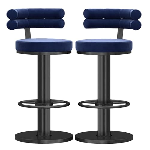 Hocker in Thekenhöhe, robuste Barhocker, Hochstuhl mit mechanischer Hebefunktion, multifunktionale Thekenstühle aus Samt, Kücheninselhocker mit runder Sitzfläche und gebogener Rückenlehne Hocker in Thekenhöhe, robuste Barhocker, Hochstuhl mit mechanischer Hebefunktion, multifunktionale Thekenstühle aus Samt, Kücheninselhocker mit runder Sitzfläche und gebogener Rückenlehne von Baodiale