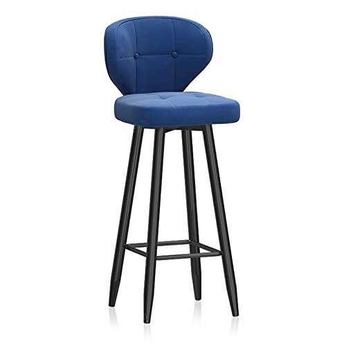 Hocker in Thekenhöhe Barhocker in Thekenhöhe Hoher Barstuhl Küchenhocker Gepolsterter Esszimmerstuhl mit Samtrückenlehne und Metallbeinen für die Hausbar im Pub von Baodiale