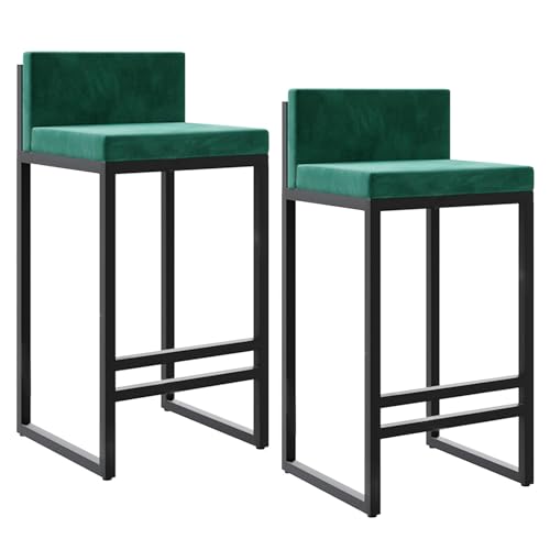Hocker in Thekenhöhe Barhocker in Thekenhöhe mit Rückenlehnen 2er-Set Küchenstuhl aus Samt Gepolsterte Insel-Barhocker - Sitzhöhe 65 cm Hocker in Thekenhöhe Barhocker in Thekenhöhe mit Rückenlehnen 2er-Set Küchenstuhl aus Samt Gepolsterte Insel-Barhocker - Sitzhöhe 65 cm von Baodiale