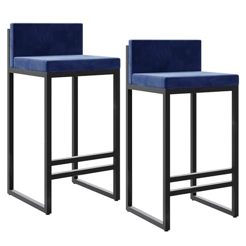Hocker in Thekenhöhe Barhocker in Thekenhöhe mit Rückenlehnen 2er-Set Küchenstuhl aus Samt Gepolsterte Insel-Barhocker - Sitzhöhe 75 cm Hocker in Thekenhöhe Barhocker in Thekenhöhe mit Rückenlehnen 2er-Set Küchenstuhl aus Samt Gepolsterte Insel-Barhocker - Sitzhöhe 75 cm von Baodiale
