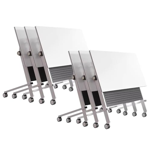 Klappbarer Konferenztisch, Konferenztisch-Set mit Rollen, Moderne klappbare Büro-Besprechungstische, großes rechteckiges Design für Schulungsräume, Seminare und kollaborative Arbeitsbereiche von Baodiale
