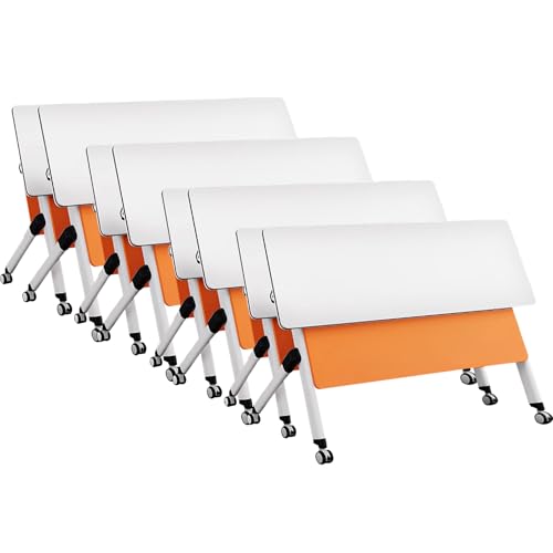 Klappbarer Konferenztisch, modulares Konferenzraum-Tischset, ineinander steckbare, Faltbare Paneele mit Rädern – Flexibles Layout für Büros, Seminare und Schulungsräume von Baodiale