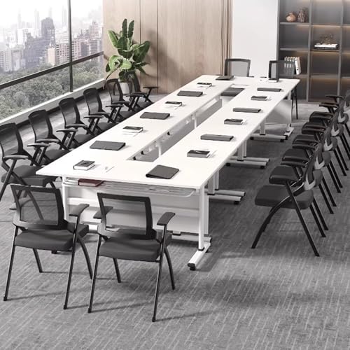 Klappbarer Konferenztisch Leichter, klappbarer Konferenztisch Mobiler Schulungstisch mit leichtgängigen Rädern Kompaktes rechteckiges Design für kleine Büros, Klassenzimmer und Veranstaltungsräume von Baodiale