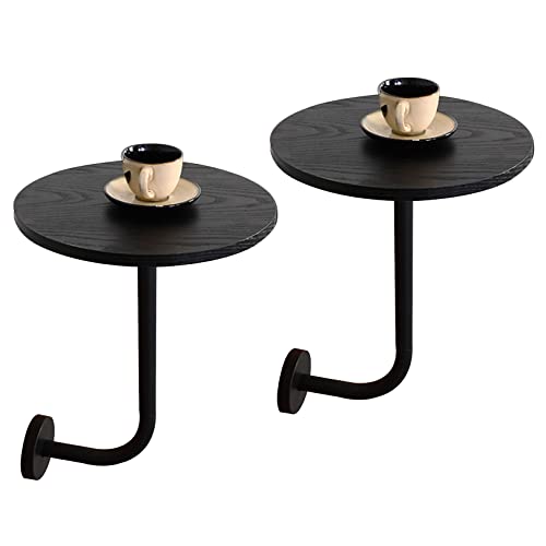 Kleine Couchtische zur Wandmontage, runder Kneipentisch, schwarzer Bar-Wandtisch, Cocktail-Bistro, Mid-Century Modern Dining, Kleiner Schreibtisch mit Metallbeinen für Café, Büro, Zuhause, Küche Kleine Couchtische zur Wandmontage, runder Kneipentisch, schwarzer Bar-Wandtisch, Cocktail-Bistro, Mid-Century Modern Dining, Kleiner Schreibtisch mit Metallbeinen für Café, Büro, Zuhause, Küche von Baodiale