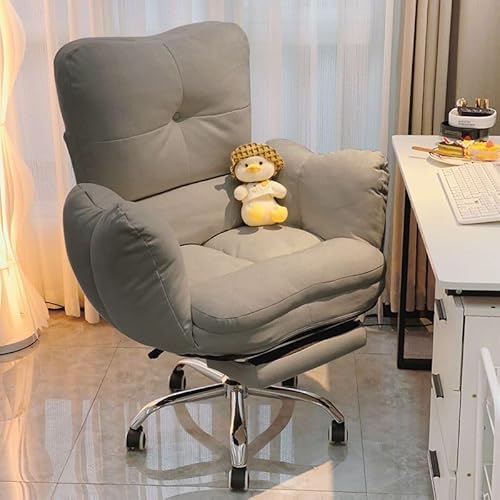 Lazy Sofa Chair Gaming Chair Bürostühle Liegestuhl für Schlafzimmer, ergonomische Lift-Rückenlehne, Verstellbarer Home-Desk-Computerstuhl von Baodiale