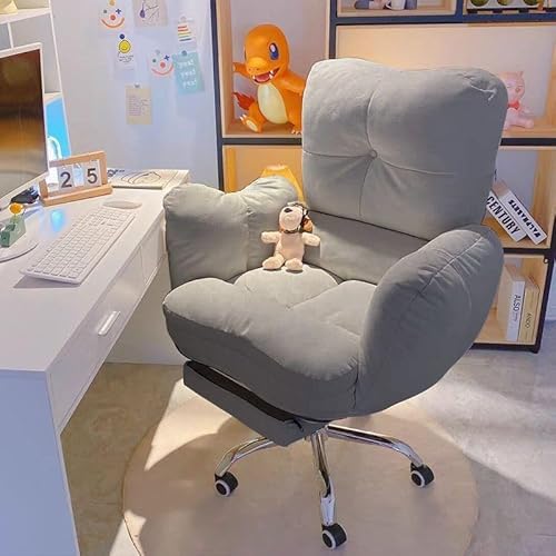 Lazy Sofa Chair Gaming Chair Bürostühle Liegestuhl für Schlafzimmer, ergonomische Lift-Rückenlehne, Verstellbarer Home-Desk-Computerstuhl von Baodiale
