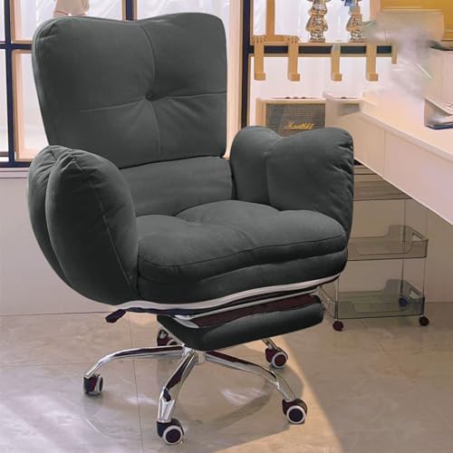 Lazy Sofa Chair Gaming Chair Study Ergonomische Bürostühle Liegestuhl mit weichem technischem Stoff für Schlafzimmer Computer-Rückenlehne Verstellbarer Schreibtischsitz Wohnzimmer von Baodiale