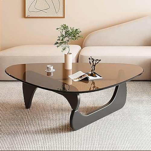 Unregelmäßiger dreieckiger Couchtisch aus Glas moderner Tisch aus der Mitte des Jahrhunderts hochwertige dreieckige Tischplatte aus Massivholz Vintage für Wohnzimmer abstraktes Zuhause Terrasse von Baodiale