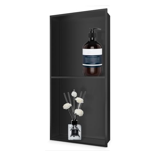 Wandnische für Badezimmer, Einbau-Duschregal, Edelstahlnische mit Doppelregalen, Keine Fliesen erforderlich, Übermontage zur Aufbewahrung im Badezimmer Wandnische für Badezimmer, Einbau-Duschregal, Edelstahlnische mit Doppelregalen, Keine Fliesen erforderlich, Übermontage zur Aufbewahrung im Badezimmer von Baodiale