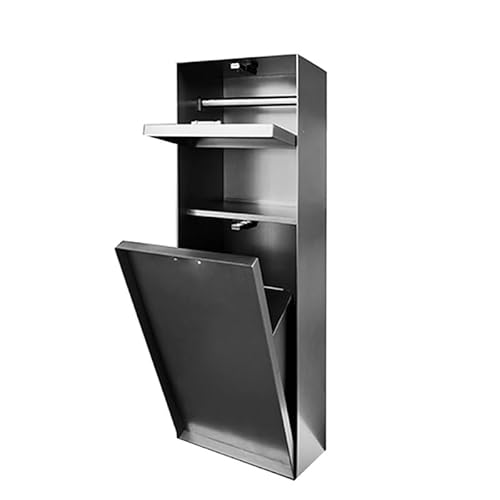 Wandnische für Badezimmer, Einbaudusche, Badezimmer-Aufbewahrungsregal mit Mülleimer und Toilettenbürste, wasserdichter Organizer aus Edelstahl für Toiletten Wandnische für Badezimmer, Einbaudusche, Badezimmer-Aufbewahrungsregal mit Mülleimer und Toilettenbürste, wasserdichter Organizer aus Edelstahl für Toiletten von Baodiale