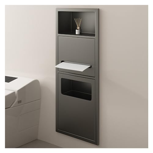 Wasserdichtes Duschregal aus Edelstahl für die Wandnische im Badezimmer mit eingebautem Mülleimer, versenkbarer Wandaufbewahrungskorb für platzsparenden Badezimmer-Organizer Wasserdichtes Duschregal aus Edelstahl für die Wandnische im Badezimmer mit eingebautem Mülleimer, versenkbarer Wandaufbewahrungskorb für platzsparenden Badezimmer-Organizer von Baodiale