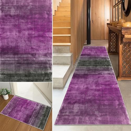 Baoeray Teppich Läufer Flur rutschfest Waschbar Küchen Teppich 70 * 200cm Lang Teppichläufer Farbverlauf Küchenläufer Teppichmatten Fur Korridor Schlafzimmer Wohnzimmer Meterware Anpassbar von Baoeray