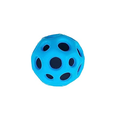 Astro Jump Ball, Space Ball Moon Ball, Hoher Sprungball, Pop-Sprungball, Gummi-Sprungball, sensorischer Ball, Sport-Trainingsball, leicht zu greifen und zu fangen (Blau) von Baofu