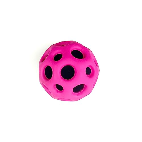 Astro Jump Ball, Space Ball Moon Ball, Hoher Sprungball, Pop-Sprungball, Gummi-Sprungball, sensorischer Ball, Sport-Trainingsball, leicht zu greifen und zu fangen (Heißes Rosa) von Baofu