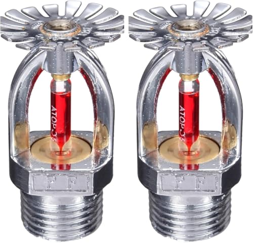 2 Stück 1/2" Inch Pendent Type Sprinkler Feuer Sprinklerkopf Feuersprinklerkopf Fire Sprinkler Head 68 ℃/155 ℉ Feuersprinkler für Zuhause von Baogu
