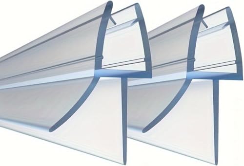 2 Stück 70cm Duschdichtung Duschtürdichtung Duschtür Duschlippe Dusche für Glastür 6-12mm Transparent (6mm) von Baogu