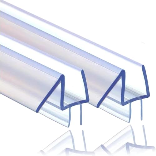 2 Stück 70cm Duschtür Duschlippe Duschdichtung Dichtung Dusche für Glastür 6-12mm Transparent (12mm) von Baogu