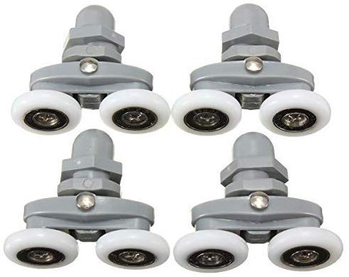 4 Stück Unter Duschtüren Rollen Doppelrollen Ersatzteile Duschkabinentür für 4-10mm Glas Durchmesser 25mm 4 Stück Unter Duschtüren Rollen Doppelrollen Ersatzteile Duschkabinentür für 4-10mm Glas Durchmesser 25mm von Baogu
