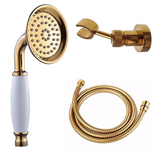 Badezimmer Duschkopf Handbrause mit Schlauch Brause holder Gold von Baogu