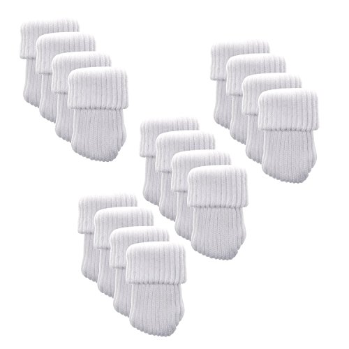 Baogu 16 Stück Stuhlbeinsocke Möbel Socken Anti-Rutsch Fußboden Schutz Stuhl Bein Floor Protector (Weiss) von Baogu
